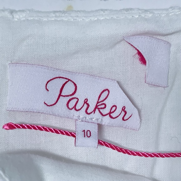 Parker Genevieve Long Eyelet MIDI Dress in Ivory - Picture 9 of 12